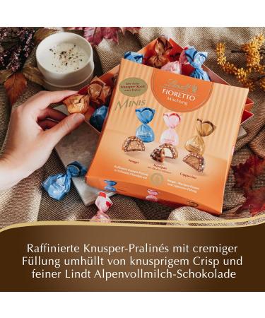 Lindt Fioretto Minis Sharing Box - 230g | 20 Milk Chocolates - Marzipan Cappuccino Nougat | Perfect Chocolate Gift | International Shipping - Buy Online on SooperMarket.com