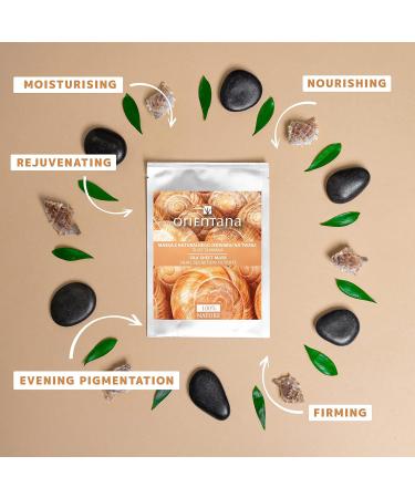 Orientana - Natural Silk Sheet Face Mask Snail Secretion & Collagen | Anti Ageing And Wrinkle Moisturiser | Acne Pigmentation Treatment | Hydrating Rejuvenating & Brightening - 1pc - Buy Online on SooperMarket.com