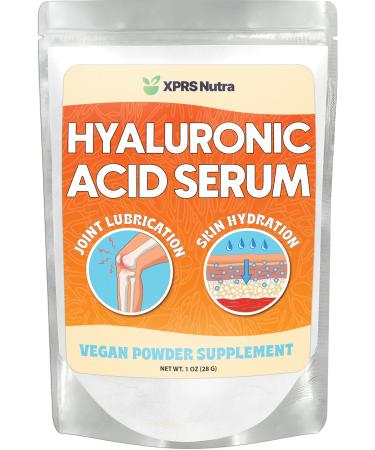XPRS Nutra Hyaluronic Acid Powder - 14 Grams of Pure Hyaluronic Acid Serum Powder - DIY Serum for Face and Skin - Food and Cosmetic Grade Hyaluronic Acid Pure Powder (1 oz) 1 Ounce (Pack of 1)