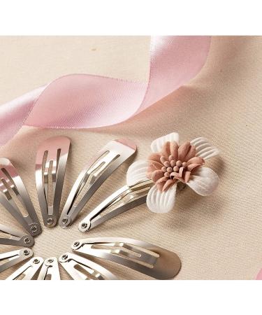 100-Pack Silver Snap Clips for Hair Styling - No Slip Metal Barrettes for Women, Girls, Toddlers - Salon Quality Hair Pins for Art, Crafts, DIY Projects - 1.9 x 0.5 Inches - Buy Online on SooperMarket.com