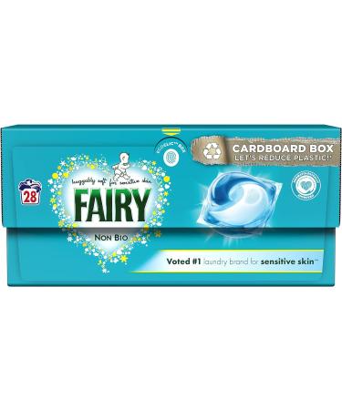 Fairy Non Bio All-in-1 PODS Laundry Detergent Washing Liquid Tablets / Capsules 112 Washes (4x28) Huggably Soft For Sensitive Skin - Buy Online on SooperMarket.com