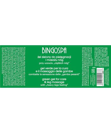 Buy BINGOSPA Green Gel for Heavy Legs & Varicose Veins | 500 ml | International Shipping Available - Buy Online on SooperMarket.com