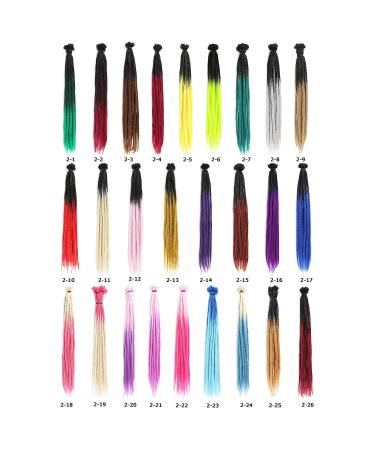 10PC No LIFE 50cm Black to Ginger Red Dreadlock Extensions | Synthetic Dreadlock Accessories for Men & Women | Jamaican Punk Hip-Hop Reggae Hair Wigs - Buy Online on SooperMarket.com