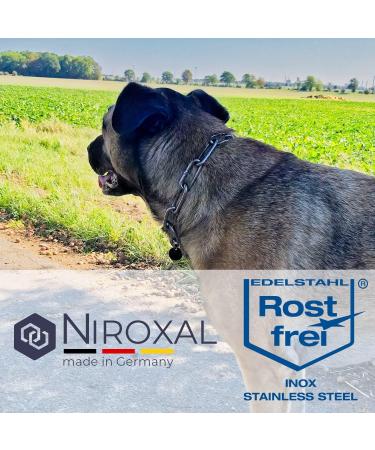 Rust-free combination chain for dogs the original with pull stop stainless steel dog chain collar long link 4 mm thick length 59 cm dog necklace with pull limiter Gesamtl nge: 59 cm Thickness: 4 mm - Buy Online on SooperMarket.com