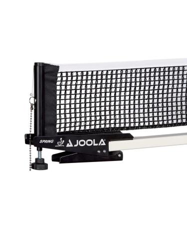 JOOLA Spring Professional Table Tennis Net and Post Set - ITTF Tournament Approved - 72in Regulation Ping Pong Net with Spring Activated Clamp Attachment