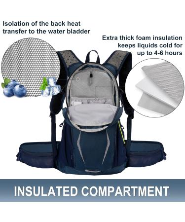 NEVO RHINO Insulated Hydration Backpack with 3L Water Bladder - Ideal for Hiking, Cycling, Running, Camping - Blue - Buy Online on SooperMarket.com