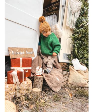 Volunboy Baby Boy Girl Green Knit Sweater 2-3 Years | Oversized Crewneck Pullover - Buy Online on SooperMarket.com
