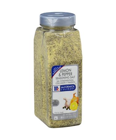 McCormick Culinary Lemon & Pepper Seasoning Salt, 28 oz - One 28 Ounce Container Lemon Pepper Seasoning, Perfect for Asparagus, Broccoli, Brussels Sprouts, Seafood and Poultry Dishes 1.75 Pound (Pack of 1)