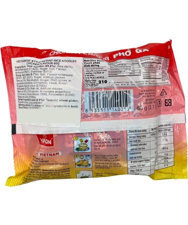 Vifon Vietnamese Style Instant Rice Noodles Chicken Flavour Pho Ga 60g (Pack of 30) 1 Case - Buy Online on SooperMarket.com