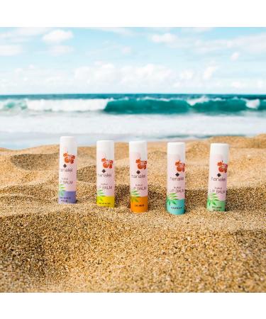 Hanalei Sugar Lip Scrub & Kukui Oil Lip Treatment 15g + 5-Piece Tropical Lip Balm Set | Hawaiian Botanicals, Cruelty-Free & Paraben-Free - Buy Online on SooperMarket.com