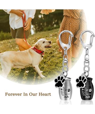 KALIONE 2 Pcs Pet Urns Keychain Dog Urns for Ashes Dogs Ashes Keepsake Stainless Steel Small Pet Urns for Dogs Cat Ashes Urns with Storage Bags Pet Cremation Jewelry Pend Paw Print Urn - Buy Online on SooperMarket.com