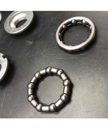 2 Cup Bottom Bracket Set - One-Piece Design with Bearings - Silver Finish - Buy Online on SooperMarket.com
