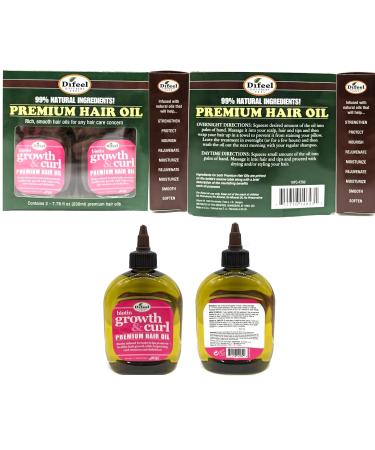 Difeel Biotin Growth & Curl Hair Oil 7.1 oz - Deluxe 2-PC Gift Set | International Shipping Available - Buy Online on SooperMarket.com