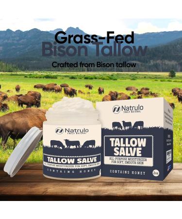 Beef Tallow Salve All Natural Grass Fed Balm for Eczema Dry & Irritated Skin Moisturizing Body Salve with Honey Made in USA - Buy Online on SooperMarket.com