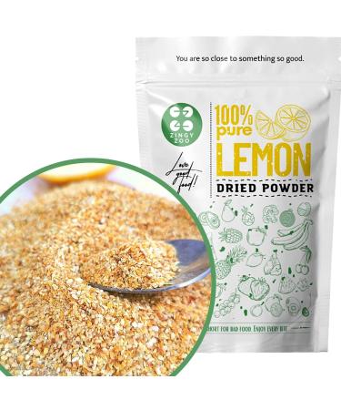 Pure Whole Dried Lemon Powder | Whole Dried Fruit as Lemon Zest | Lemon Peel Powder - for Turkish Tea Cheesecake Cake Topping Protein Smoothies Clensing Powder Lemon Tea Powder (coarse Powder)