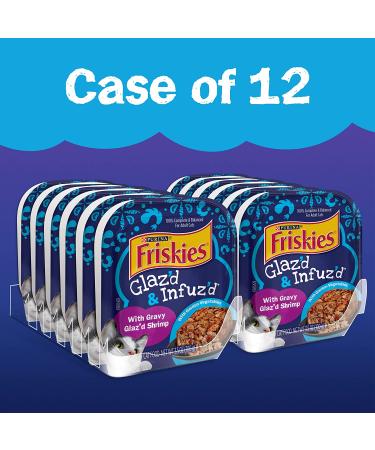 Friskies Purina Wet Cat Food - Glaz'd Shrimp 3.5oz - Pack of 12 - Buy Online on SooperMarket.com