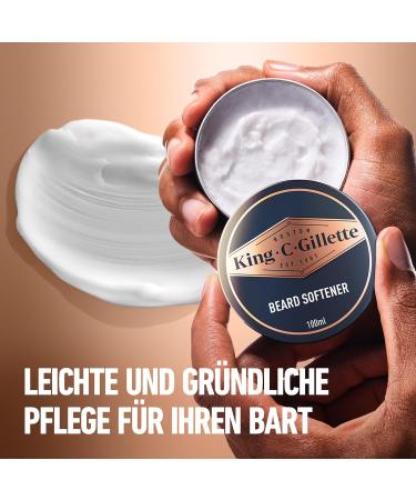 King C. Gillette Beard Balm for Men (100ml) - Shea Butter Argan Oil & Cocoa Butter - Ideal Beard Care & Gift - Buy Online on SooperMarket.com