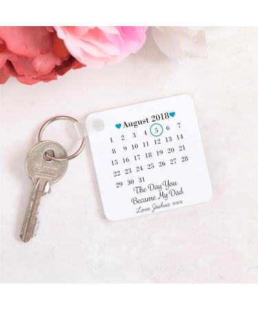 Personalised Drifting Ducks Keyring - Father's Day/New Baby Gift - Date You Became My Dad Keepsake - Buy Online on SooperMarket.com