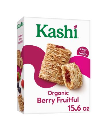 Kashi Breakfast Cereal, Vegan Protein, Organic Fiber Cereal, Berry Fruitful, 15.6oz Box (1 Box)