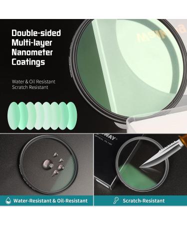 Walking Way 1/4 Black Pro Mist Diffusion Filter 49mm - Soft Focus Lens for Portrait Photography and Video - 49mm Circular Diffuser Filter - Buy Online on SooperMarket.com