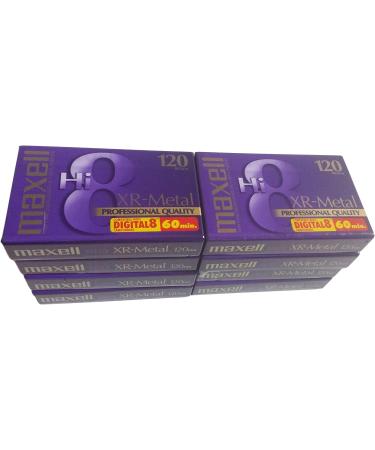 8 PACK MAXELL XR-METAL 120 PROFESSIONAL 8MM Hi8 60 min. TAPES - Buy Online on SooperMarket.com