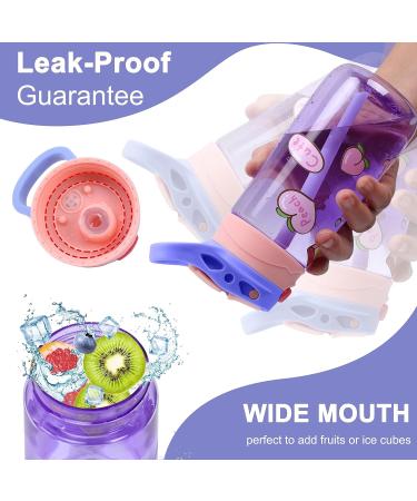 16oz Leak Proof Kids Water Bottle with Straw - BPA-Free Spout Lid for School - Boys & Girls - Buy Online on SooperMarket.com