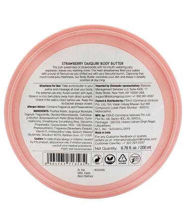 Nykaa Naturals Wanderlust Body Butter - Vegan Strawberry Daiquiri | Shea & Cocoa Butter | Cruelty-Free Hydration - 6.7 oz - Buy Online on SooperMarket.com