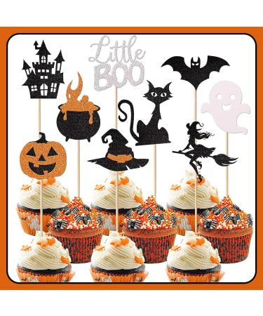 Cosswe Cupcake Toppers Pack of 18 Glitter Halloween Cupcake Topping - Buy Online on SooperMarket.com