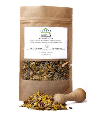 Mucus Cleanse Tea Loose Premium Pure Herbs / 50g - Lungs Detox Immune Booster Respiratory Support - Herbal Remedies by J.