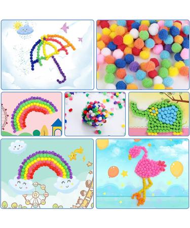 Molain 150Pcs 1 Inch Pom Poms - Assorted Colors for DIY Crafts and Party Decorations - Buy Online on SooperMarket.com