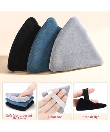HEYMKGO 4 Triangle Powder Puff & 2 Mini Velvet Makeup Sponges - Reusable Wet Dry Foundation Applicator for Face & Eyes - Black - Buy Online on SooperMarket.com