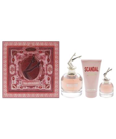 Jean Paul Gaultier Scandal for Women - 3 Pc Gift Set 2.7oz EDP Spray 0.20oz EDP Spray 2.5oz Perfumed Body Lotion 5.4 Fl Oz (Pack of 1)
