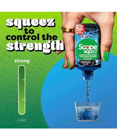 Crest Scope Squeez Mouthwash Concentrate Cool Peppermint Flavour 50mL Bottle Equal Uses up to 1L Bottle *vs 1L Scope Outlast Mouthwash Squeez to Control the Strength - Buy Online on SooperMarket.com