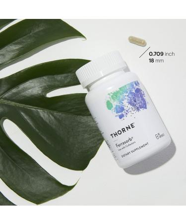 Thorne Ferrasorb - Complete Blood Support Formula with Iron Folate and B vitamins - 60 Capsules - 60 Servings - Buy Online on SooperMarket.com