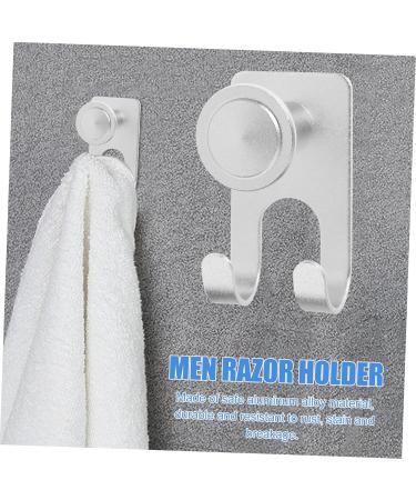 Cabilock 10 pcs No Hook Shaver Holder | Bathroom Razor & Towel Storage | Aluminum Alloy Clothes Hook - Buy Online on SooperMarket.com