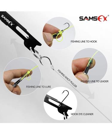 SAMSFX Fly Fishing Knot Tying Tool Combo - Quick Loop Tyer, Hook Remover, Retractor - Black Knot Tool for Hooks, Lures, Lines - Buy Online on SooperMarket.com