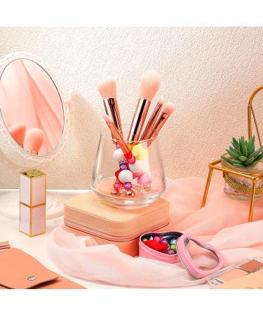 5 Piece Beadable Makeup Brush Kit - Metal Handle Cosmetic Brushes with Travel Bag - Perfect Gift for Weddings Bridal Showers & Parties - Buy Online on SooperMarket.com
