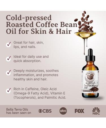 Bella Terra Roasted Coffee Bean Oil - 4oz | Flavorful Coffee Oils Rich in Chlorogenic Acid | Pure Coffee Experience - Buy Online on SooperMarket.com