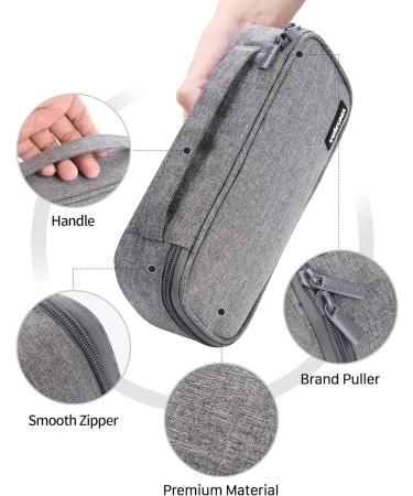 YOKUMA Pencil Case Large Capacity Pencil Pouch Aesthetic Zipper Pencil Box Back to School Supplies for College Student Teen Adults Travel Essentials Electronic Cable Organize Grey - Buy Online on SooperMarket.com