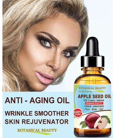 Botanical Beauty Apple Seed Oil 100% Pure Virgin - Unrefined Cold-Pressed Carrier Oil for Face Body Hair & Nails - Moisturizer for Dry Skin - 1 Fl. Oz (30 ml - Buy Online on SooperMarket.com