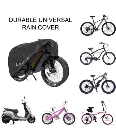 GRITRIVAL Waterproof Bike Cover with Bike Rack Chain Lock - Black (Large) | Outdoor Storage | 3 Colors | 2 Sizes - Buy Online on SooperMarket.com