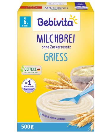 Bebivita milk porridge without added sugar milk porridge semolina (4x500g)