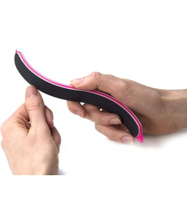 StylFile Curved Nail File with 240/400 Grit for Manicures - Professional 3-in-1 Emery Boards for Nails with Cuticle Pusher Under-Nail Skimmer - Premium Nail Products and Nail Essentials for Women 1 Count (Pack of 1) - Buy Online on SooperMarket.com