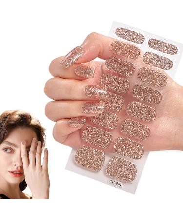 Shichangda Semi Cured Gel Nail Strips - Peel And Stick Nail Wraps Semi-Cured Gel Nail Strips Long Lasting Gloss Nail Strips Easy To Apply And Remove Gel Nail Stickers Cs032 - Buy Online on SooperMarket.com