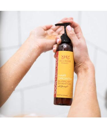 Nourish Beaute Vitamins Natural Shampoo for Hair Growth & Volume - Biotin DHT Blockers Sulfate-Free 8 Fl Oz - Buy Online on SooperMarket.com