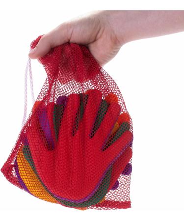 K-Roo Sports Set of 6 Hand-Shaped Floor Markers - Non-Slip Rubber Handprints for Gym, Dance, Karate - Includes Mesh Bag - Buy Online on SooperMarket.com