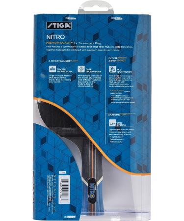 STIGA Nitro Performance Ping Pong Paddle - 6-Ply Light Blade - 2mm Premium Sponge - Anatomic Composite Handle - Buy Online on SooperMarket.com