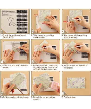 Mini 6.4x8.5 Multi-Purpose Scoring Board & Envelope Maker Set for Card Making and Crafts Projects - Buy Online on SooperMarket.com