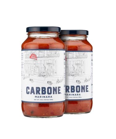 Carbone Marinara Pasta Sauce | Tomato Sauce Made with Fresh & All-Natural Ingredients | Non GMO, Vegan, Gluten Free, Low Carb Pasta Sauce, 24 Fl Oz (Pack of 2) Marinara 24 Fl Oz (Pack of 2)