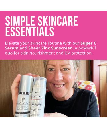 Vibriance Simple Skincare Essentials Bundle | Super C Vitamin C Serum & Sheer Zinc SPF 50 | Nourish Protect Illuminate Your Skin - Buy Online on SooperMarket.com